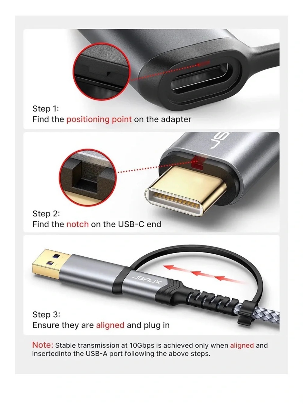 Jsaux usb cable